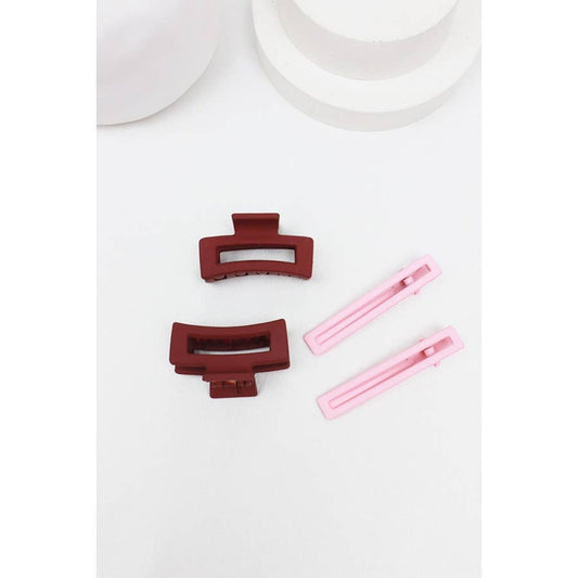 4-Pcs Mini Rectangle Clip Claw Set