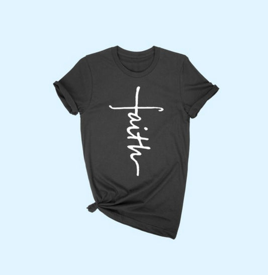 Faith T-Shirt - Black Curvy